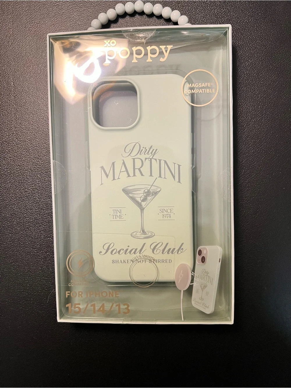 NEW Dirty Martini Social Club iPhone Case Sage Green (Fits iPhone 15/14/13)